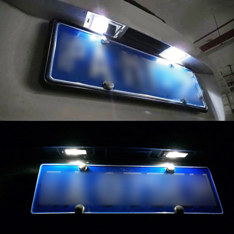2 PCS DC12V / 1.5W/ 6000K / 100LM Car LED License Plate Light 18LEDs SMD-3528 Lamps for Lexus, For Lexus