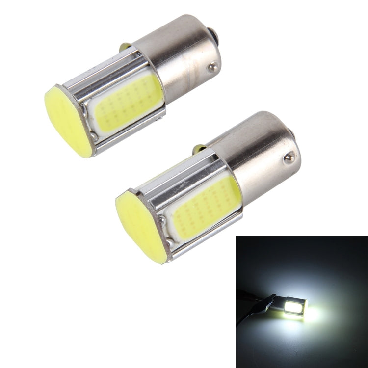 2 PCS 1156/BA15S 5W 6000K 350lm 4 COB LEDs Canbus Car Brake Light Tail Light Bulb, DC 12V, 1156