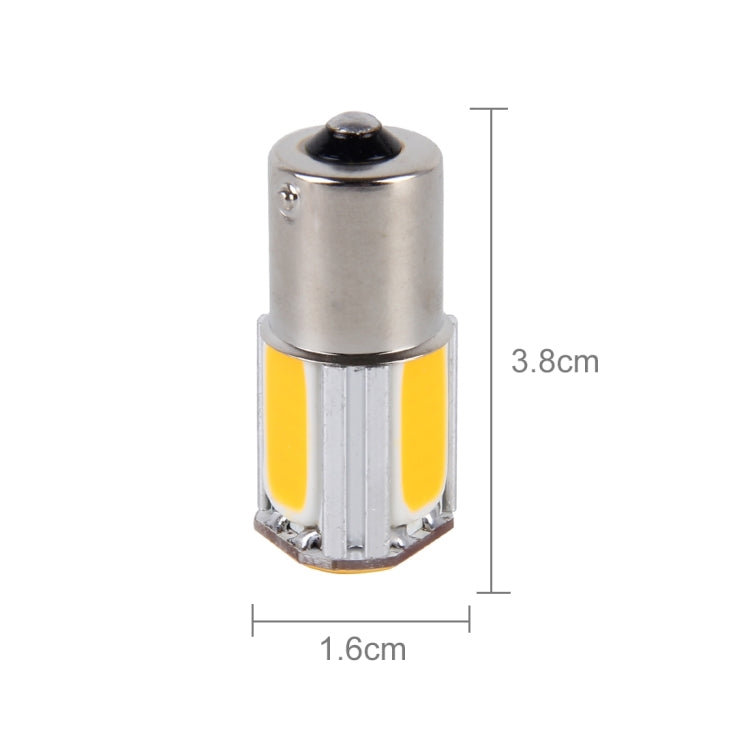2 PCS 1156/Ba15s 5W 4 COB LEDs Car Turn Light, DC 12V, 1156+5W Yellow Light