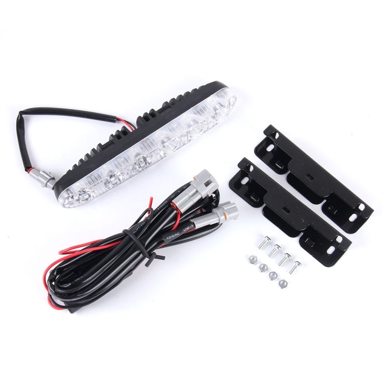 2 PCS LD-006 5730-6SMD 12W 1200LM 7000K White Light  Daytime Running Light.DC 12V, White Light+12W 1200LM/7000K