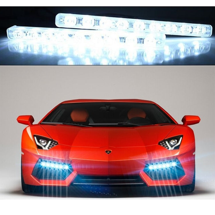 2 PCS LD-006 5730-6SMD 12W 1200LM 7000K White Light  Daytime Running Light.DC 12V, White Light+12W 1200LM/7000K