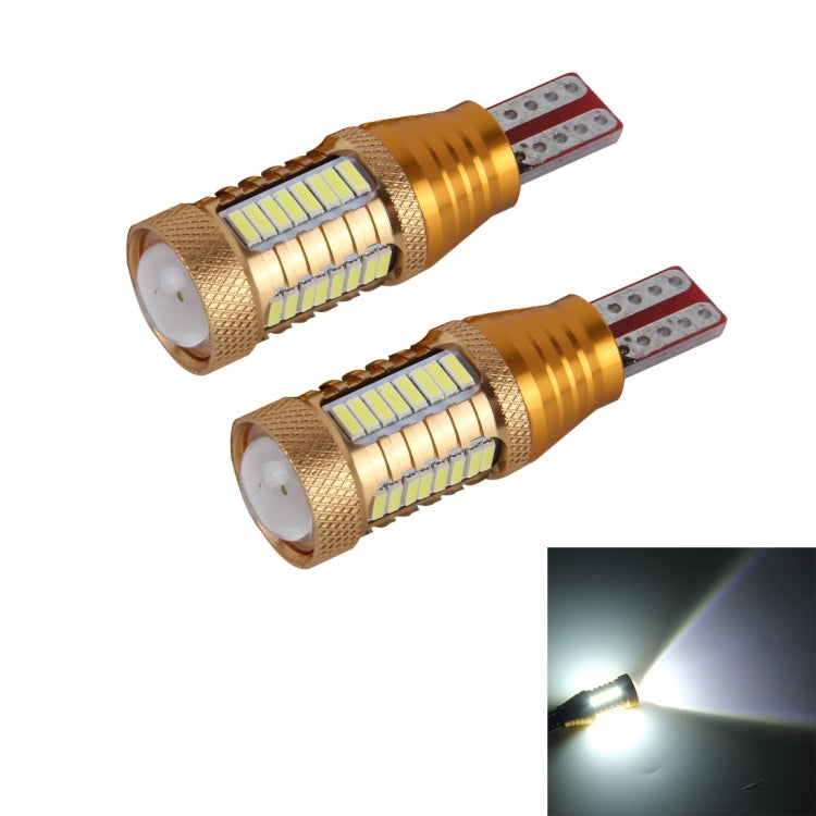 2 PCS  T15-4014-32SMD + 1CREE  5W 650LM White Light LED Decode Car Clearance Lights Lamp, DC12V（Gold）, 5W 4014-32SMD + 1CREE