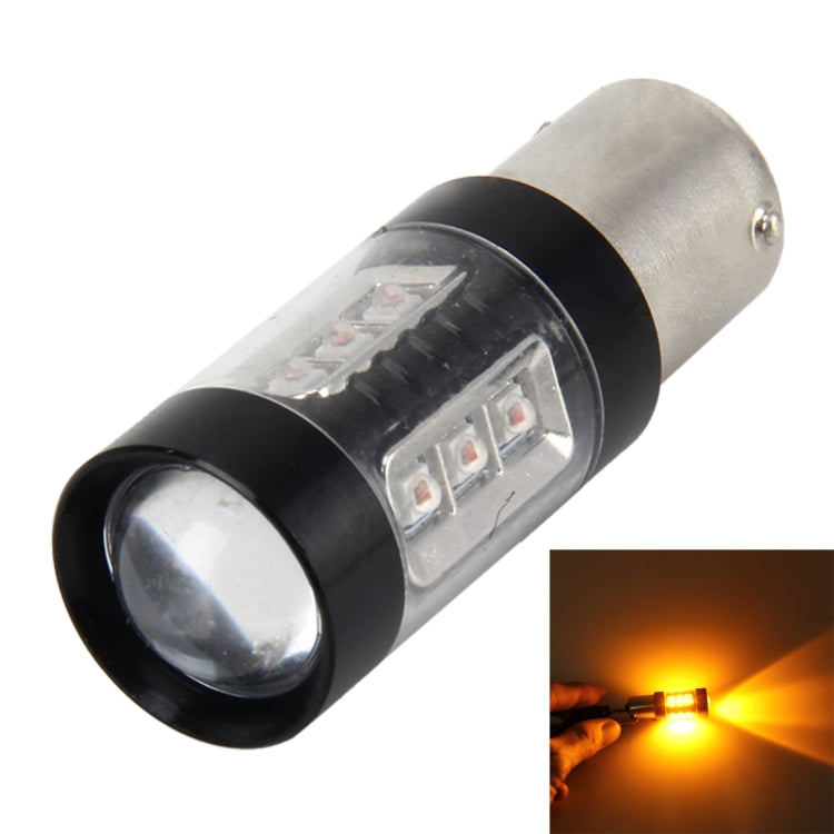 1156/BA15S 80W 1000 LM Car Auto Turn Light  Backup Light with 16  CREE Lamps, DC 12-24V, 1156 (Yellow Light)