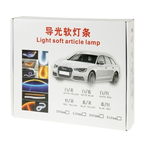 2 PCS 12V Car Daytime Running Lights Soft Article Lamp, Blue Light, Length: 30cm, 30cm