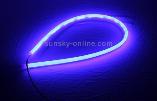 2 PCS 12V Car Daytime Running Lights Soft Article Lamp, Blue Light, Length: 30cm, 30cm