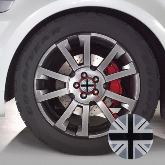 4 PCS National Flag Metal Car Sticker Wheel Hub Caps Centre Cover Decoration