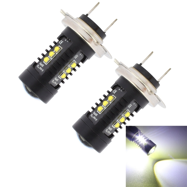 2 PCS MZ 10W 1080LM 5500K H7 12 XB-D LED Car Front Fog Lights Car Car Fog Light Auto Daytime Running Lights, DC 12-24V, H7