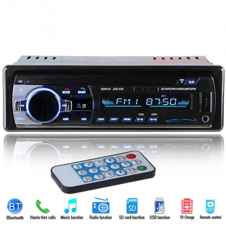 JSD-520 Car Stereo Radio MP3 Audio Player Support Bluetooth Hand-free Calling / FM / USB / SD, Ordinary Version, JSD-520, Ordinary Version