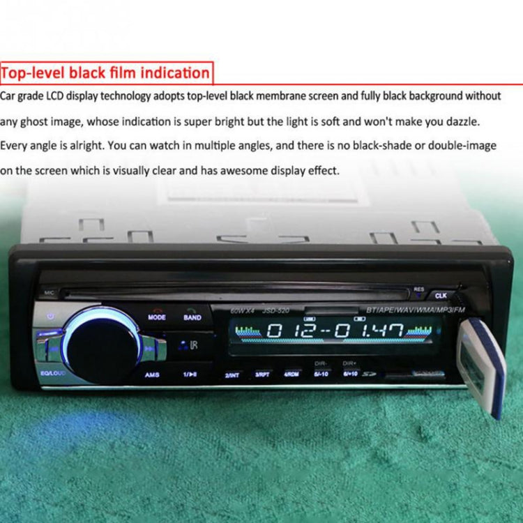 JSD-520 Car Stereo Radio MP3 Audio Player Support Bluetooth Hand-free Calling / FM / USB / SD, Ordinary Version, JSD-520, Ordinary Version