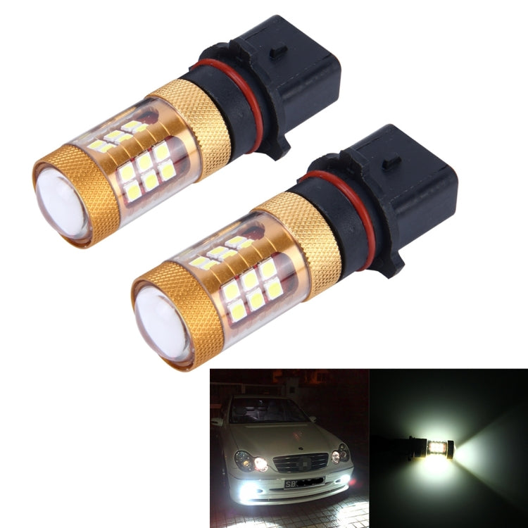 2 PCS P13W 10W 1300 LM 6500K 28 SMD-3030 LEDs Car Fog Lights, DC 12V, P13W