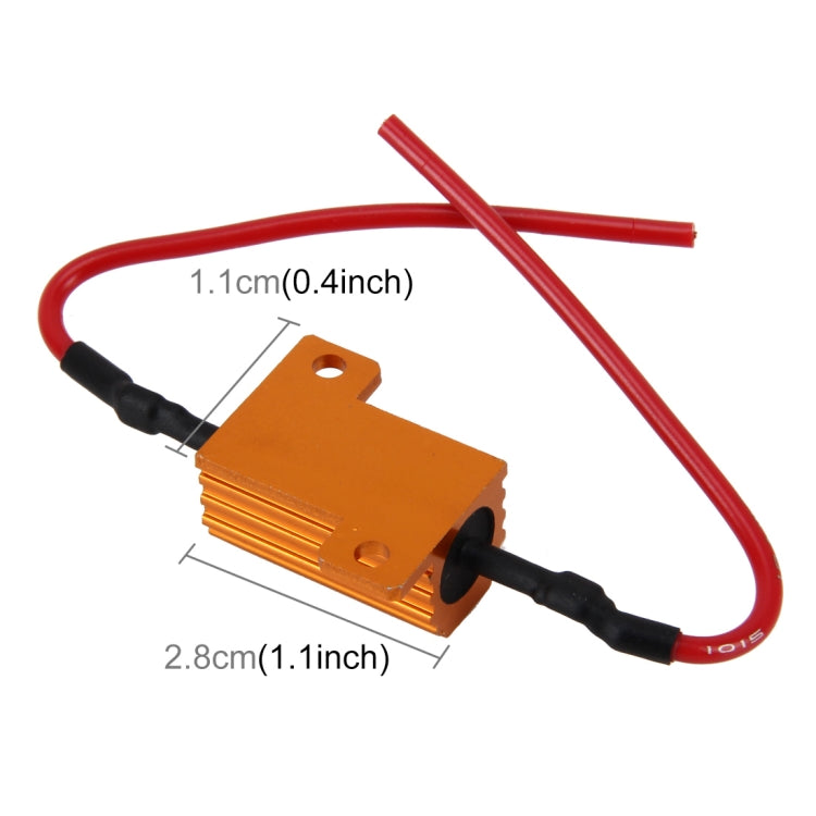 2 PCS Car Canbus Error Canceller Decoder Load Resistor LED 25W 25 Ohm No Blinking Decoder, 25W 25 Ohm