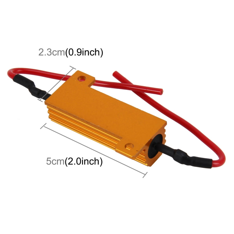 2 PCS Car Canbus Error Canceller Decoder Load Resistor LED 50W 8 Ohm No Blinking Decoder, 50W 8 Ohm