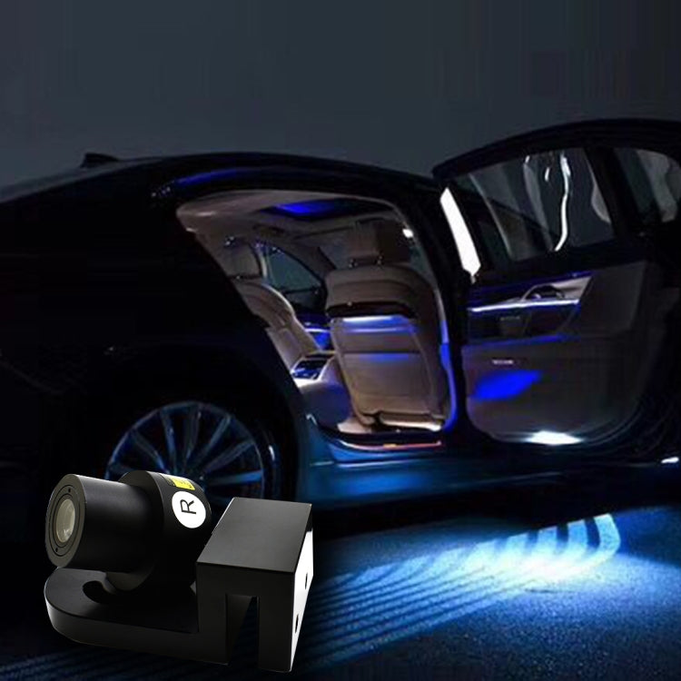2 PCS DC 8-36V Ghost Shadow Courtesy Angel Wings Projection Lamp Car Door LED Welcome Lights, Blue, Red, White, Cold Blue