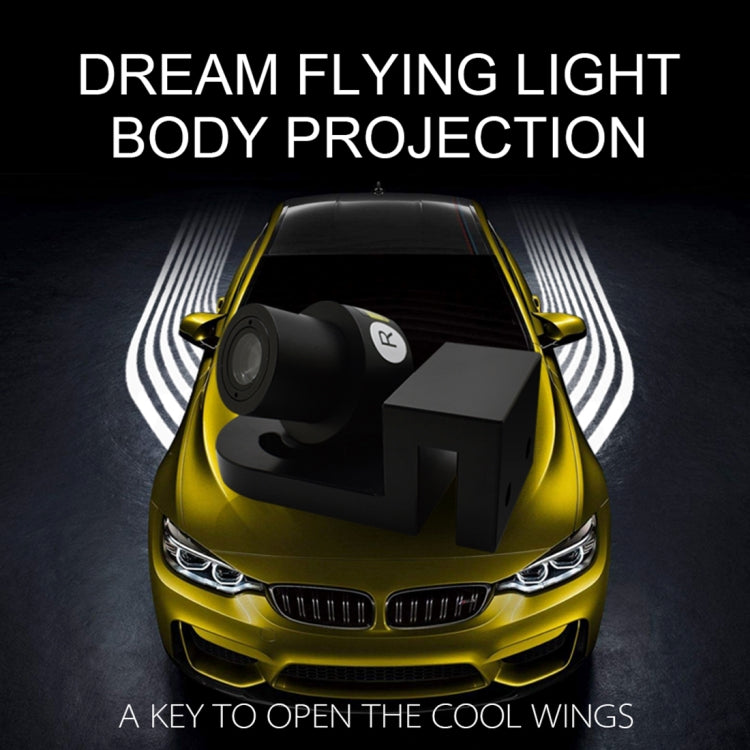 2 PCS DC 8-36V Ghost Shadow Courtesy Angel Wings Projection Lamp Car Door LED Welcome Lights, Blue, Red, White, Cold Blue