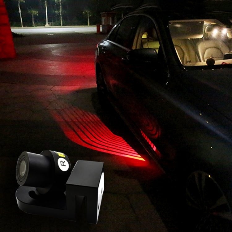 2 PCS DC 8-36V Ghost Shadow Courtesy Angel Wings Projection Lamp Car Door LED Welcome Lights, Blue, Red, White, Cold Blue