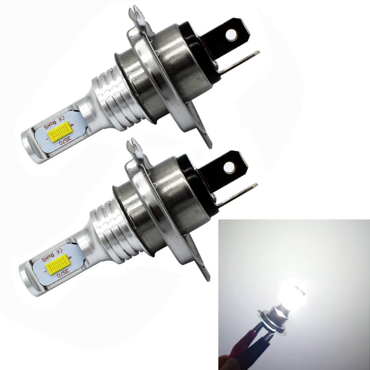2 PCS H4 72W 1000LM 6000-6500K Super Bright White Light Car Fog LED Bulbs, DC 12-24V, H4