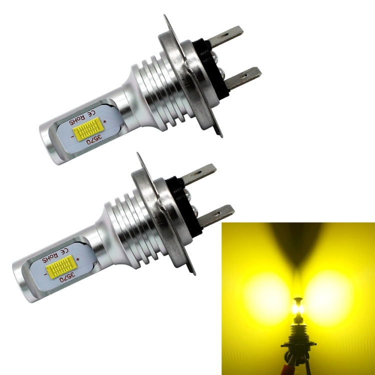 2 PCS H7 72W 1000LM 6000-6500K Super Bright White Light Car Fog LED Bulbs, DC 12-24V, H7
