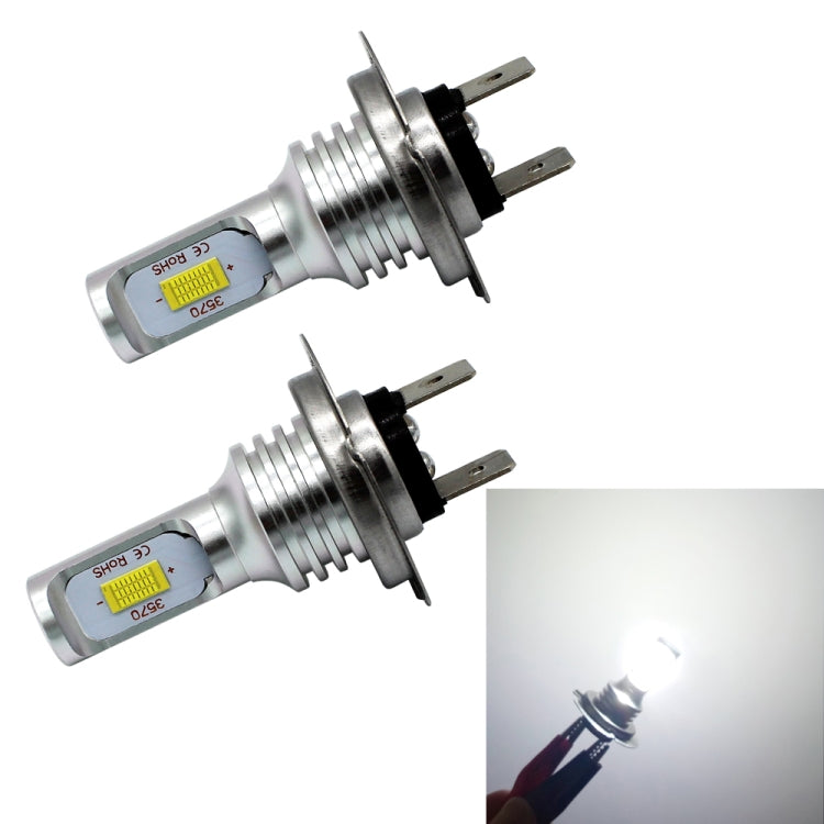 2 PCS H7 72W 1000LM 6000-6500K Super Bright White Light Car Fog LED Bulbs, DC 12-24V, H7