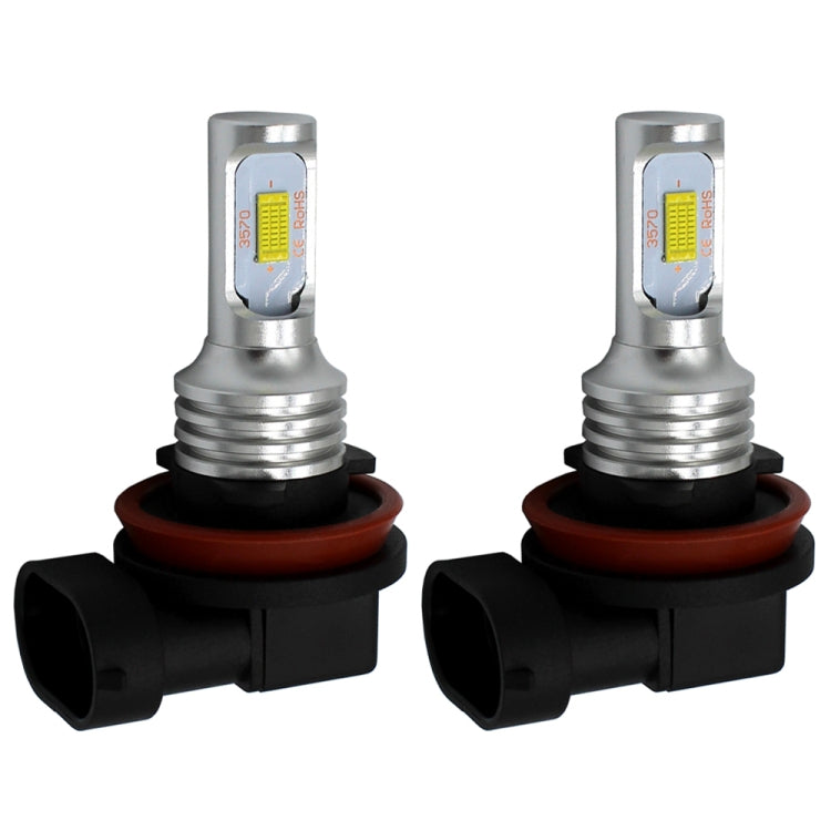 2 PCS H8/H11 72W 1000LM 6000-6500K Super Bright White Light Car Fog LED Bulbs, DC 12-24V, H8/H11, H8/H9/H10/H11