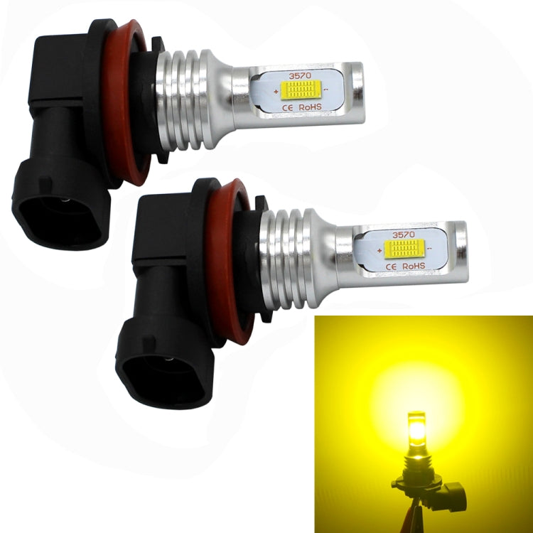 2 PCS H8/H11 72W 1000LM 6000-6500K Super Bright White Light Car Fog LED Bulbs, DC 12-24V, H8/H11, H8/H9/H10/H11