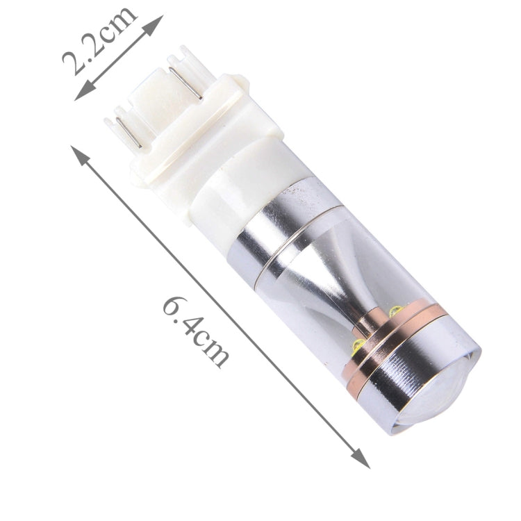 2 PCS T25/3157 Dual Wires 2300 LM 6000K 30W White Light 6 LED CREE Canbus Car Brake Light Bulb, DC 12V, T25
