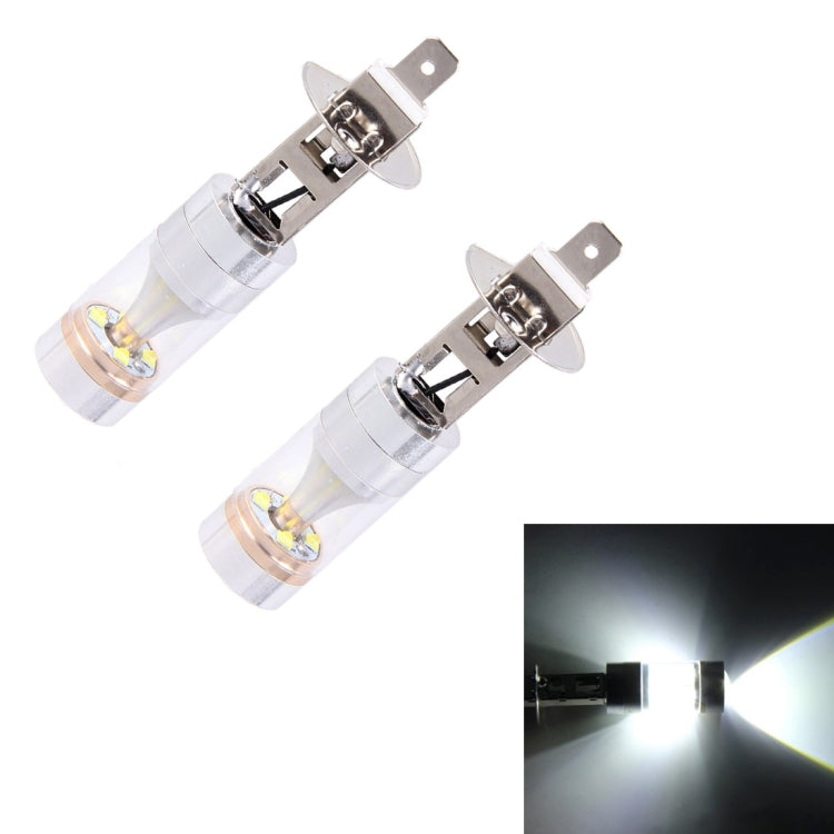 2 PCS H1 30W 350 LM 6000K White Light CREE 6 LED Car Fog Light Bulb, DC 12V, H1