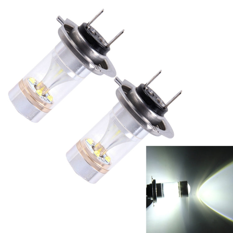 2 PCS H7 30W 350 LM 6000K White Light CREE 6 LED Car Fog Light Bulb, DC 12V, H7