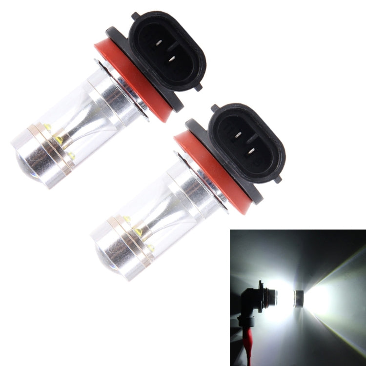 2 PCS H8/H11 30W 350 LM 6000K  White Light CREE 6 LED Car Fog Light Bulb, DC 12V, H8/H11