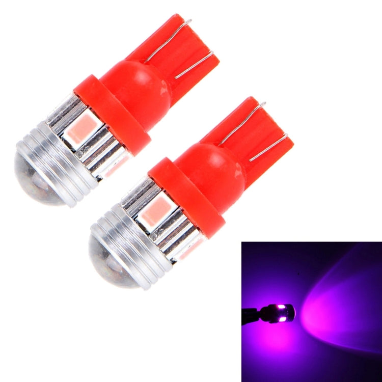 2 PCS T10 3W 6 LED SMD 5630 Pink Light Clearance Light.DC 12V., 6 LED SMD 5630
