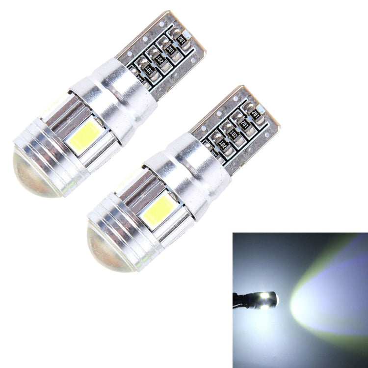 2PCS T10 3W 6 SMD 5630 LED Error-Free Canbus Car Clearance Lights Lamp, DC 12V, 6 SMD 5630 LEDs/White Light, 6 SMD 5630 LEDs/Pink Light, 6 SMD 5630 LEDs/Green Light