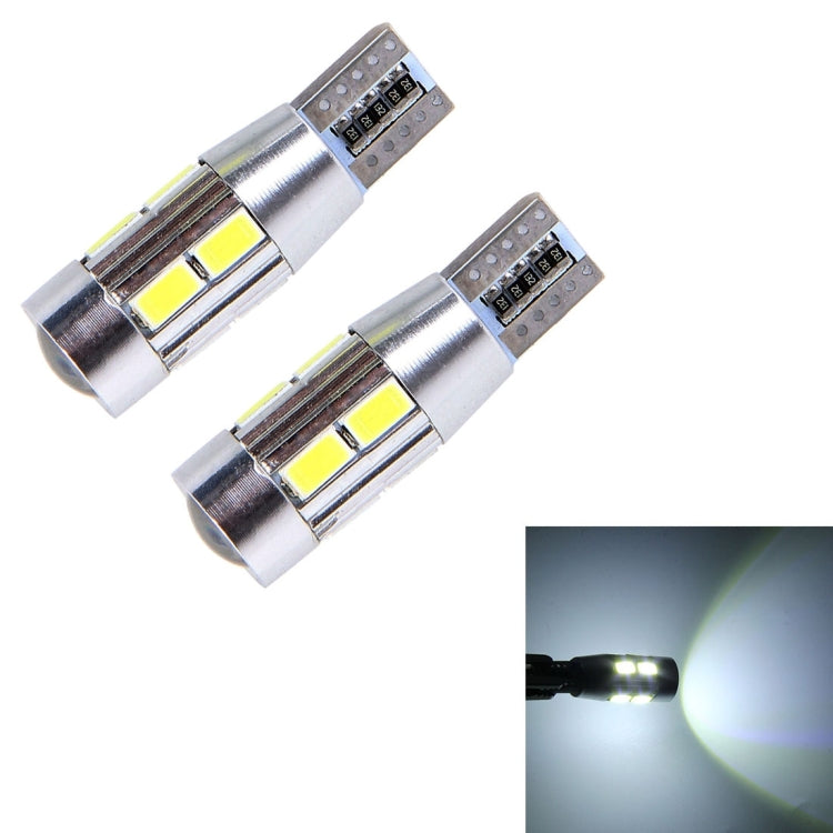 2 PCS T10 6W 10 SMD 5630 LED Error-Free Canbus Car Clearance Lights Lamp, DC 12V, 10 SMD 5630 LEDs, 5630-10smd LED