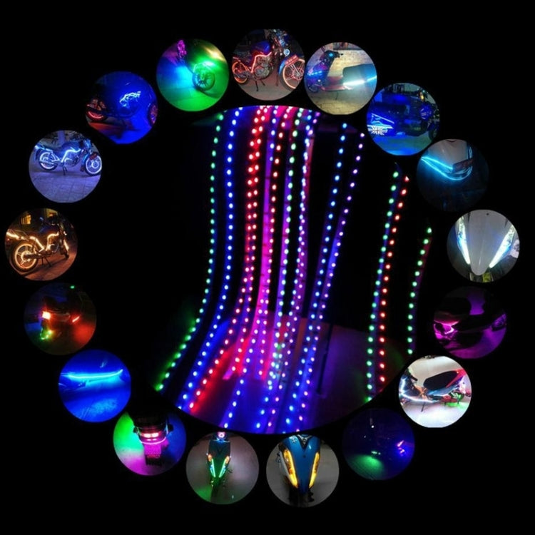 5 PCS Flow Style 45 LED 3528 SMD Waterproof Flexible Car Strip Light for Car Decoration, DC 12V, Length: 90cm, 90cm Green, 90cm Ice blue, 90cm Red, 90cm White, 90cm Yellow, 90cm Blue, 90cm Pink