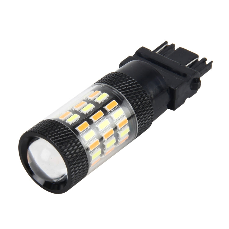 3157 5W 450LM 60LEDs DC 12V SMD-4014 Car Auto Brake Light Turn Signal Lights Car Source (White Light+Yellow Light), 3157
