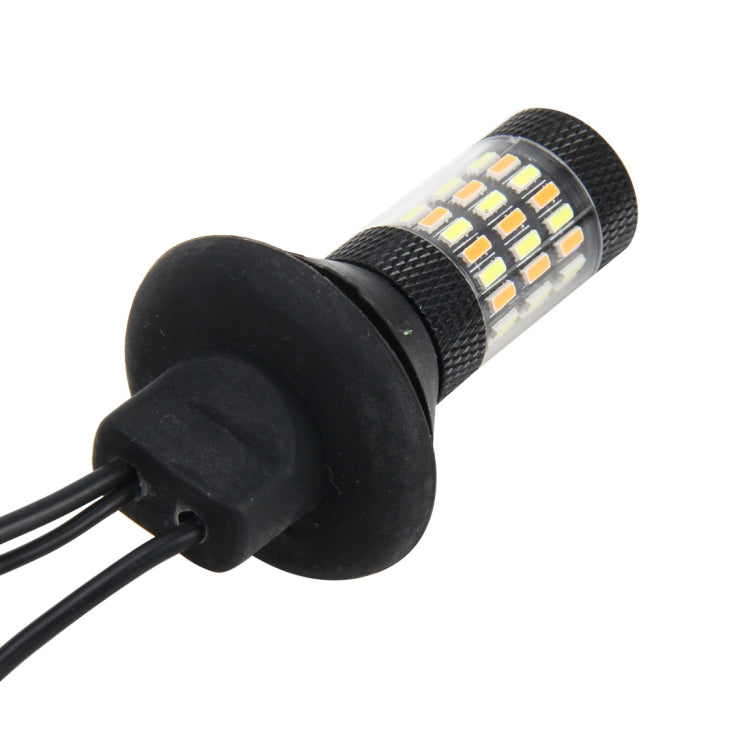2 PCS 7440 5W 450LM 60LEDs DC 12V SMD-4014 Car Auto Brake Light Turn Signal Lights Car Source Set(White Light+Yellow Light), Cable Length: 40cm, 7440
