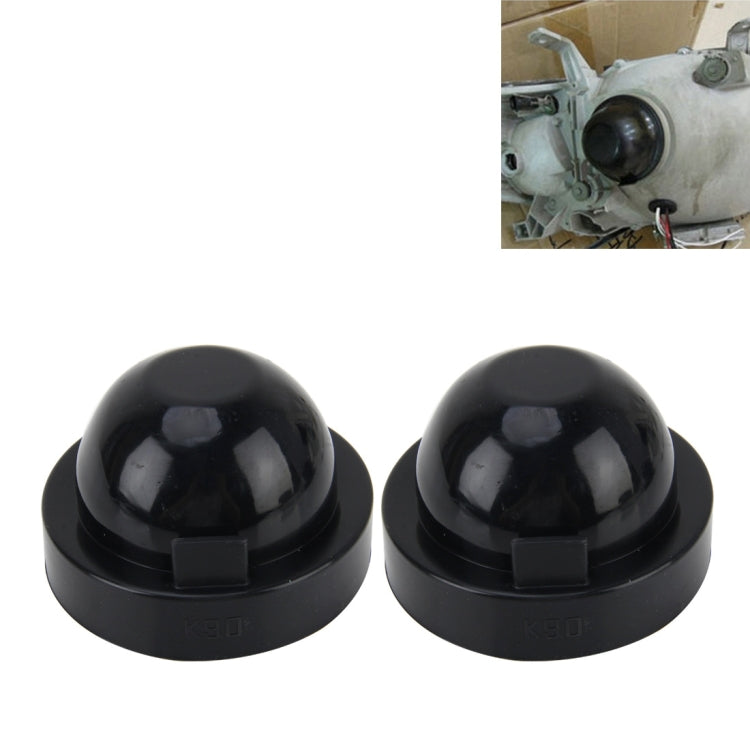 2 PCS K90 Universal Car LED Headlight HID Xenon Lamp Silicone Dust Cover Seal Caps Car Dust Cover Waterproof Dustproof Sealing Headlamp Cover for Car Retrofit, Inner Diameter: 9cm, Inner Diameter: 9cm