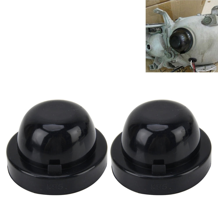2 PCS K95 Universal Car LED Headlight HID Xenon Lamp Silicone Dust Cover Seal Caps Car Dust Cover Waterproof Dustproof Sealing Headlamp Cover for Car Retrofit, Inner Diameter: 9.5cm, Inner Diameter: 9.5cm