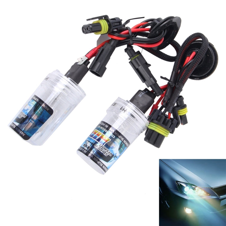 2PCS DC12V 35W H1 2800 LM HID Xenon Light Single Beam Super Vision Waterproof Head Lamp, Color Temperature: 6000K, H1