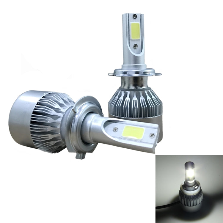 2pcs H7 18W 1800LM 6000K Waterproof IP68 Car Auto LED Headlight with 2 COB LED Lamps, DC 9-36V, H7