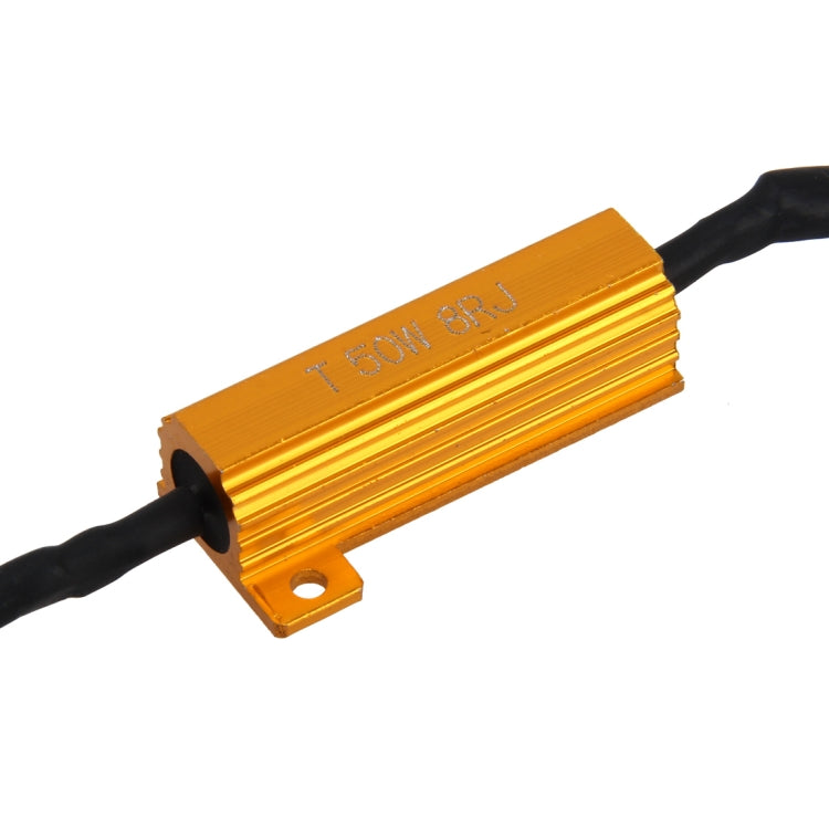2 PCS 9006 Car Canbus Error Canceller Decoder Load Resistor LED 50W 8 Ohm No Blinking Decoder Heat Resistance Aluminum Case Heat Sink High Power Metal Shell Resistance, 9006