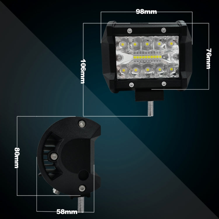 4 inch 15W 1500LM LED Strip Lamp Working Refit Off-road Vehicle Light Roof Strip Light, 4 inch 60W