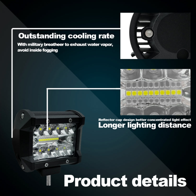 4 inch 15W 1500LM LED Strip Lamp Working Refit Off-road Vehicle Light Roof Strip Light, 4 inch 60W
