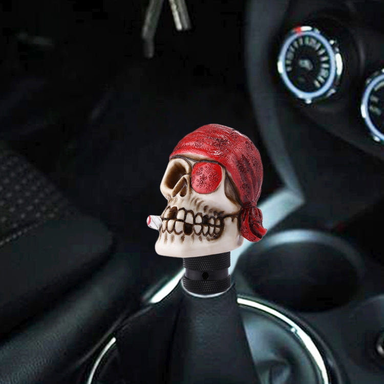 Pirate Skull Shaped Universal Vehicle Car Shifter Cover Manual Automatic Gear Shift Knob, Pirate Skull(Black), Pirate Skull(Red), Pirate Skull(White)