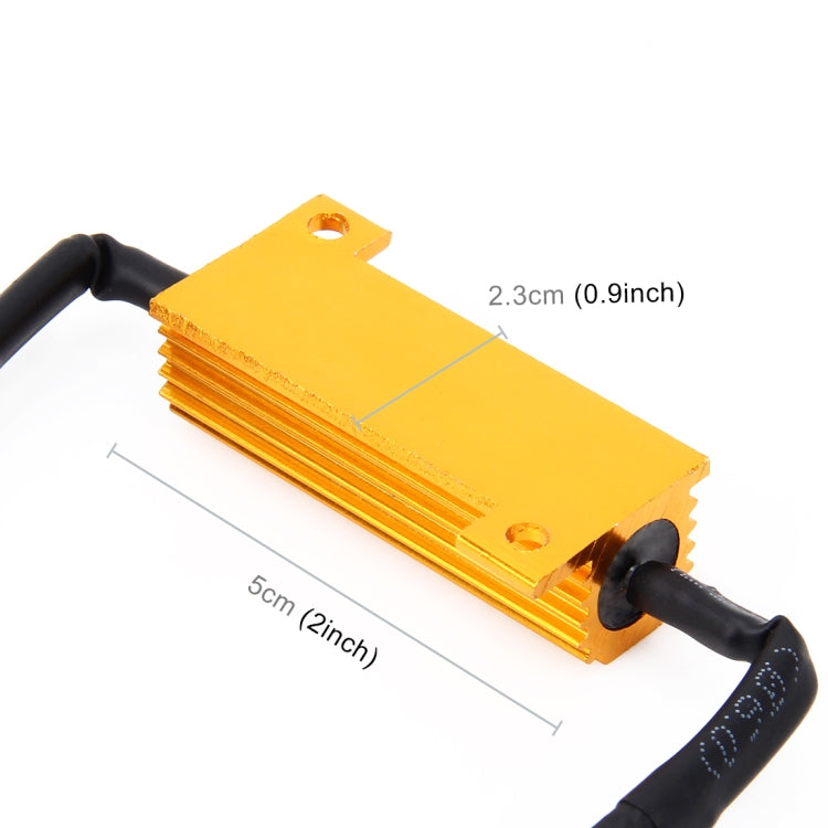 2 PCS H11 50W 6 Ohms Load Resistor Car Canbus Error Canceller Decoder Cable, H11