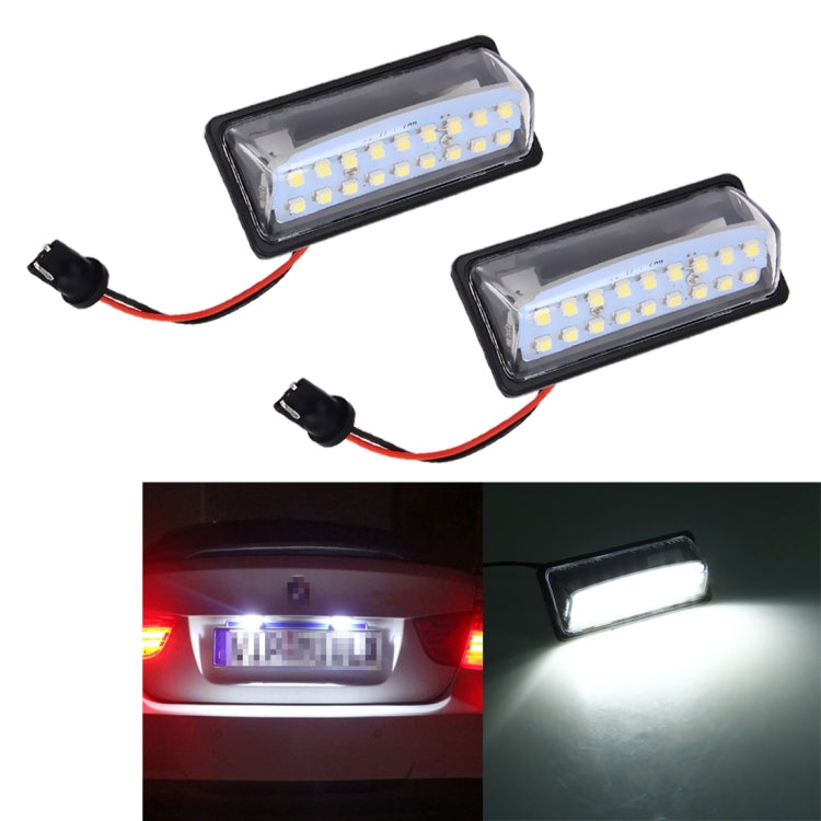 2 PCS LED License Plate Light 18-SMD Bulbs Lamps for Nissan/Teana 03 / Tada 03-08 /Sylphy 2008 /Sunny 2001-2006,2W 120LM,6000K, DC12V(White Light), for Nissan