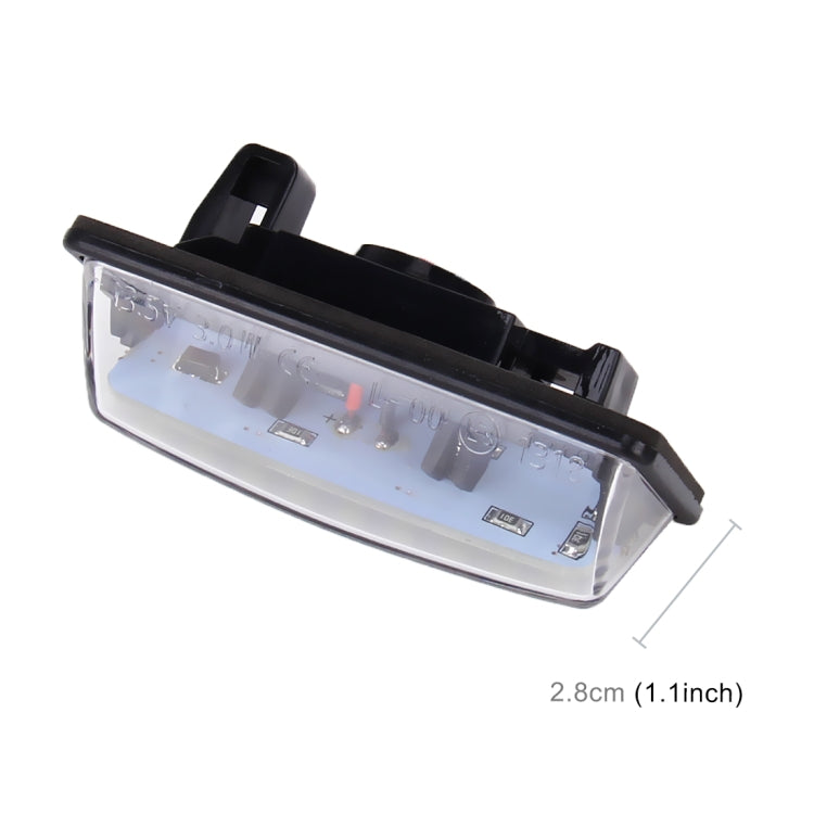 2 PCS LED License Plate Light 18-SMD Bulbs Lamps for Nissan/Teana 03 / Tada 03-08 /Sylphy 2008 /Sunny 2001-2006,2W 120LM,6000K, DC12V(White Light), for Nissan