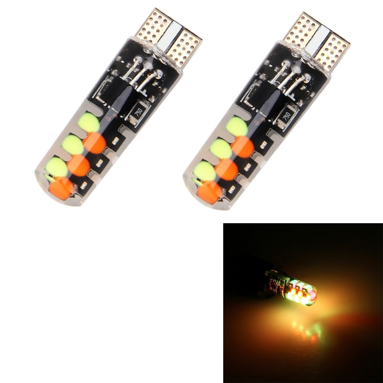 2 PCS W5W 194 T10 Multi Colors COB 12 SMD RGB LED Bulbs with Remote Control Wedge Side Lights License Plate Lamp, DC 12V, 2 PCS W5W 194 T10