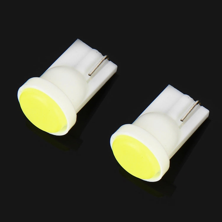 10 PCS T10/W5W/194/501/168 0.4W 20LM 6500K COB Bulbs Car Reading Lamp Clearance Light, DC 12V, White Light