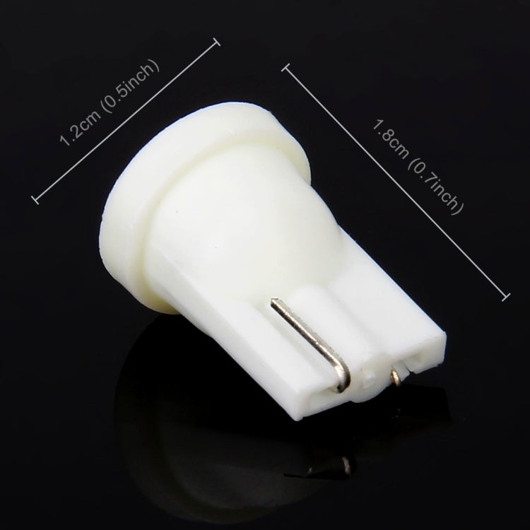 10 PCS T10/W5W/194/501/168 0.4W 20LM 6500K COB Bulbs Car Reading Lamp Clearance Light, DC 12V, White Light
