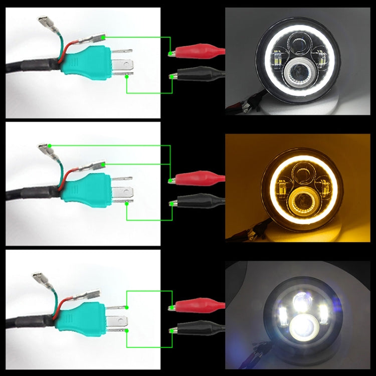 2 PCS 7 inch IP68 Waterproof 6500K 75W CREE LED Headlight Hi/Lo Beam Driving Lamp for Jeep Wrangler JK TJ LJ, 6500K 75W