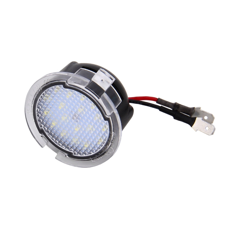 2 PCS DC 12V 2W 6000K 120LM 18-LED Side Rear View Mirror Puddle Lights Lamp for Ford 2013-2017 Explorer/2015-2017 Taurus/2015-2017 Edge/2015-2017 Mondeo, For Ford 2013-2017 Explorer